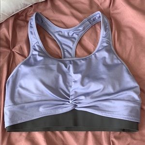 Periwinkle and Grey Sports Bra